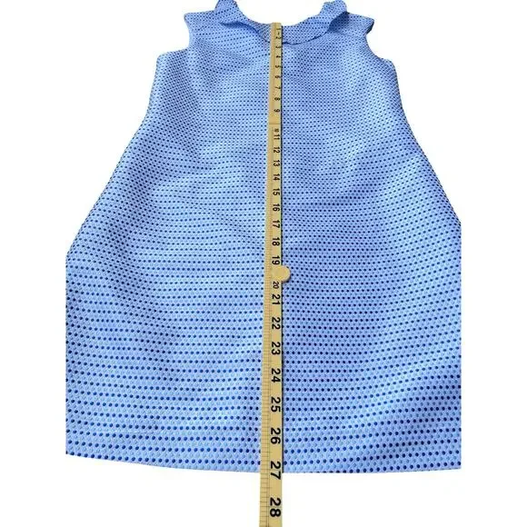 Maggie Breen Too Blue Polka Dot Sleeveless Shift Dress - Girls Size 12 - Picture 7 of 10